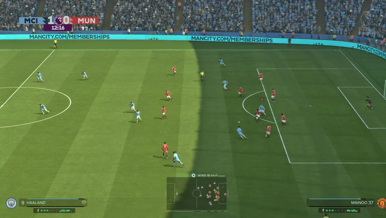 FC 27 gameplay on PC during a match