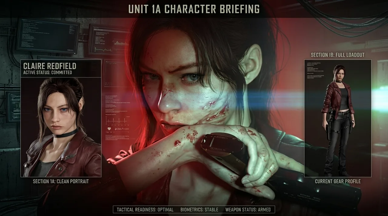 Claire Redfield character artwork for Resident Evil Veronica