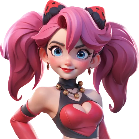 Lucky, Tiles Survive! hero with pink hair