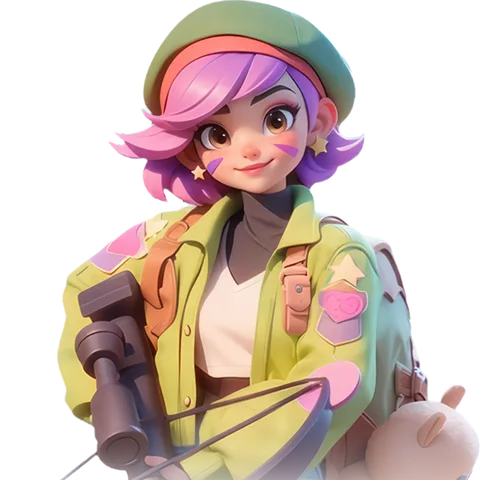 Maddie, Tiles Survive! hero with a crossbow